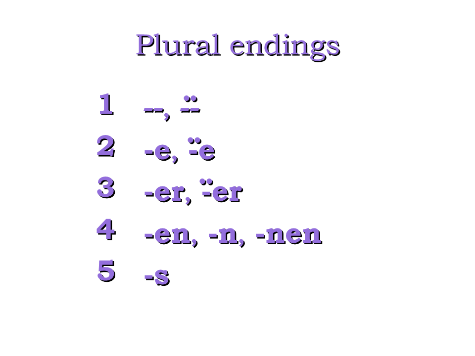Plurals