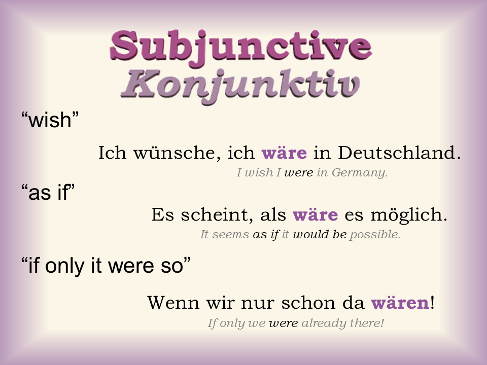 Subjunctive